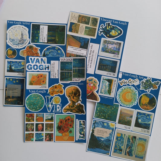 Van Gogh Uncut Sticker Sheets (Pack of 4)