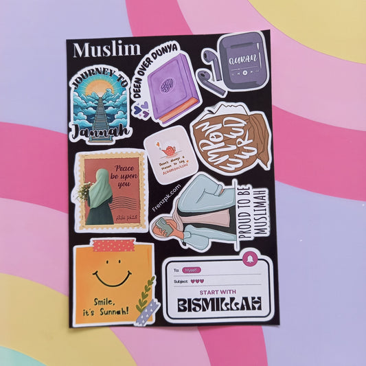 Muslim Uncut sticker sheet