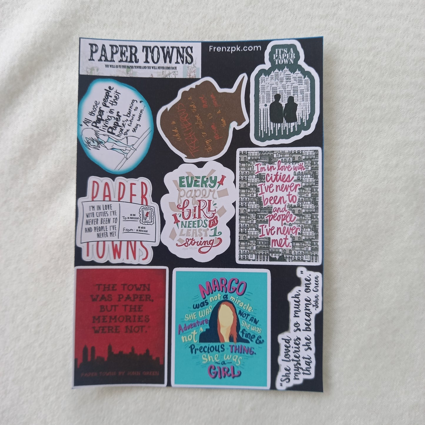 John Green Uncut Sticker Sheets (Pack of 4)