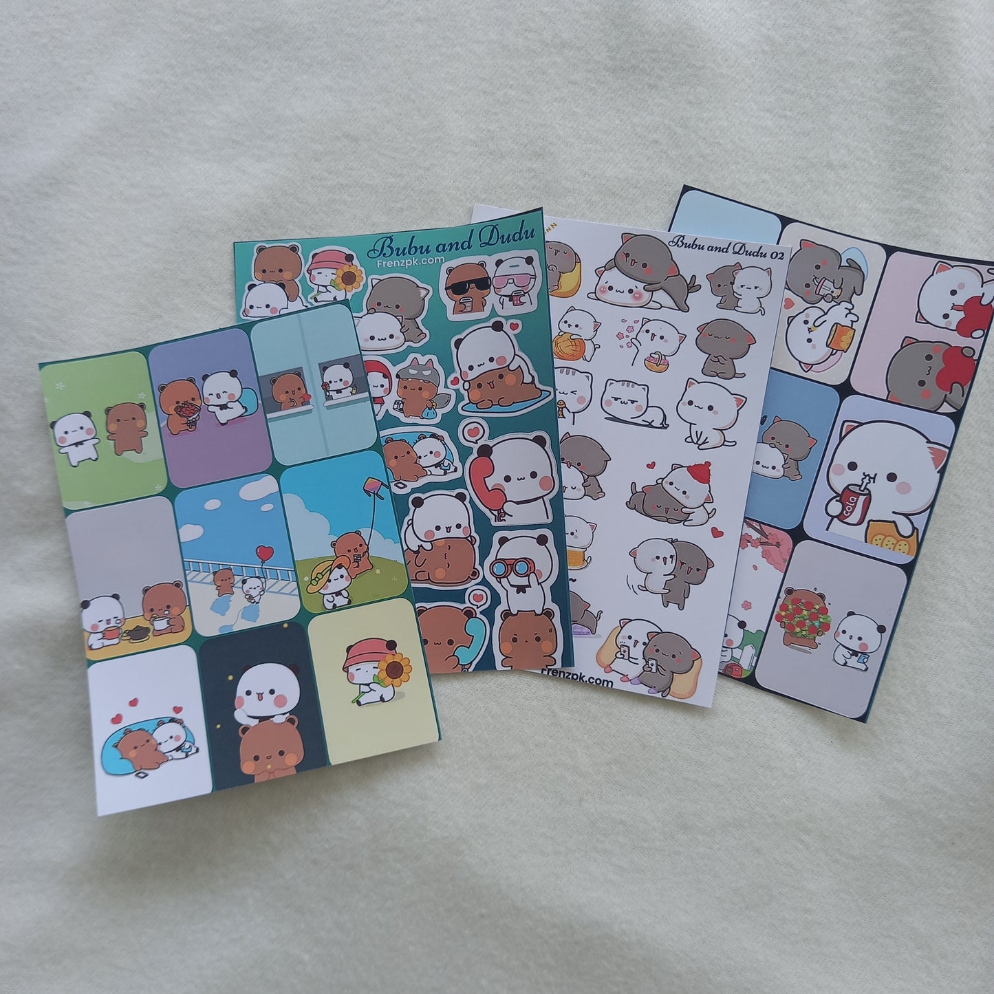 Bubu and Dudu Uncut Sticker Sheets (Pack of 4)