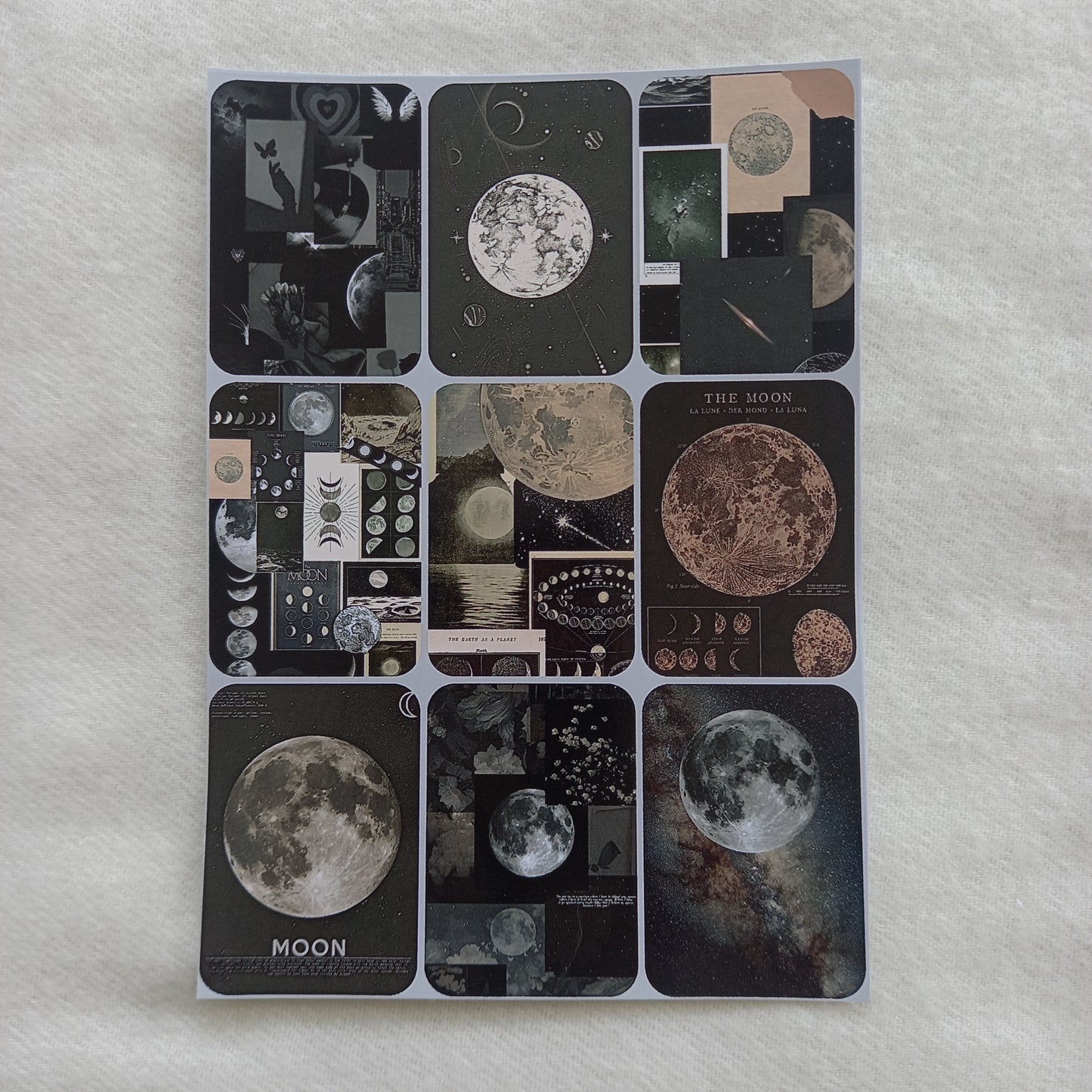 Moon Uncut Sticker Sheets (Pack of 4)