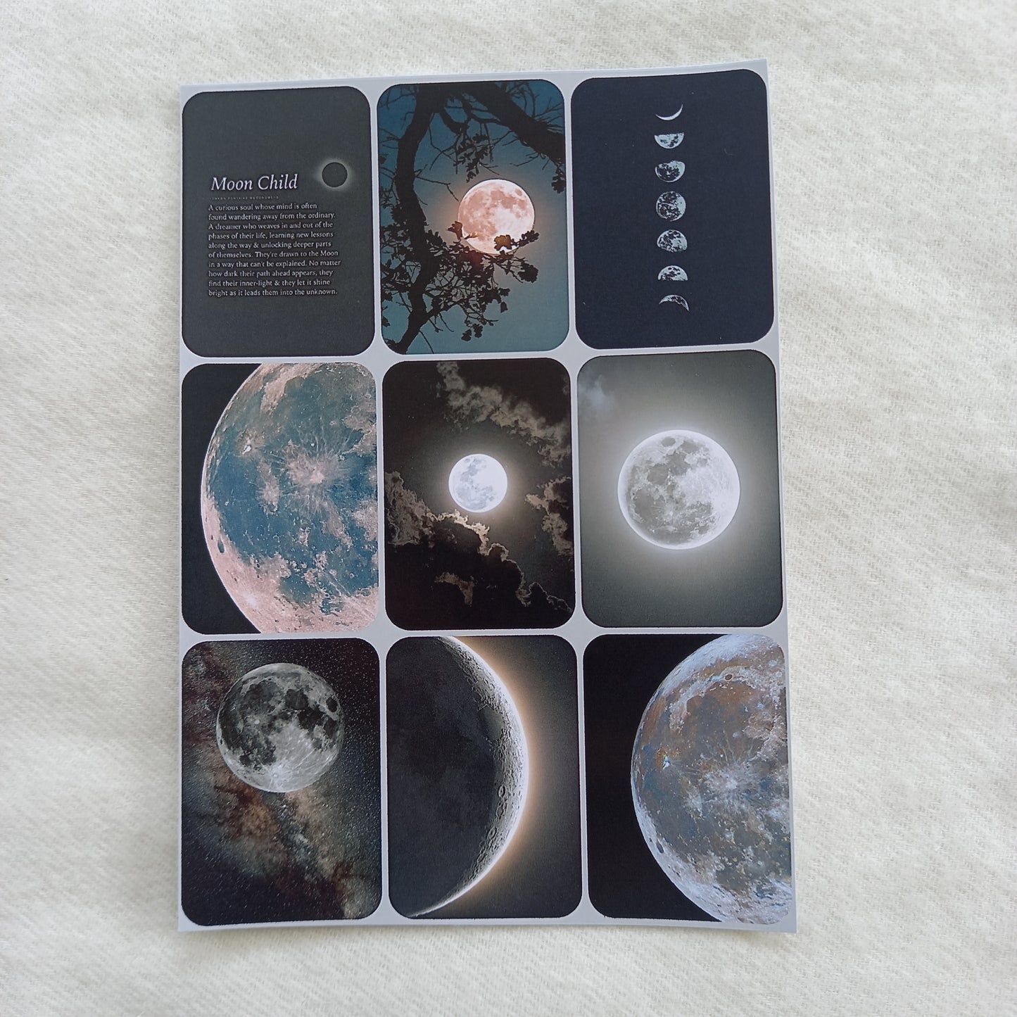 Moon Uncut Sticker Sheets (Pack of 4)