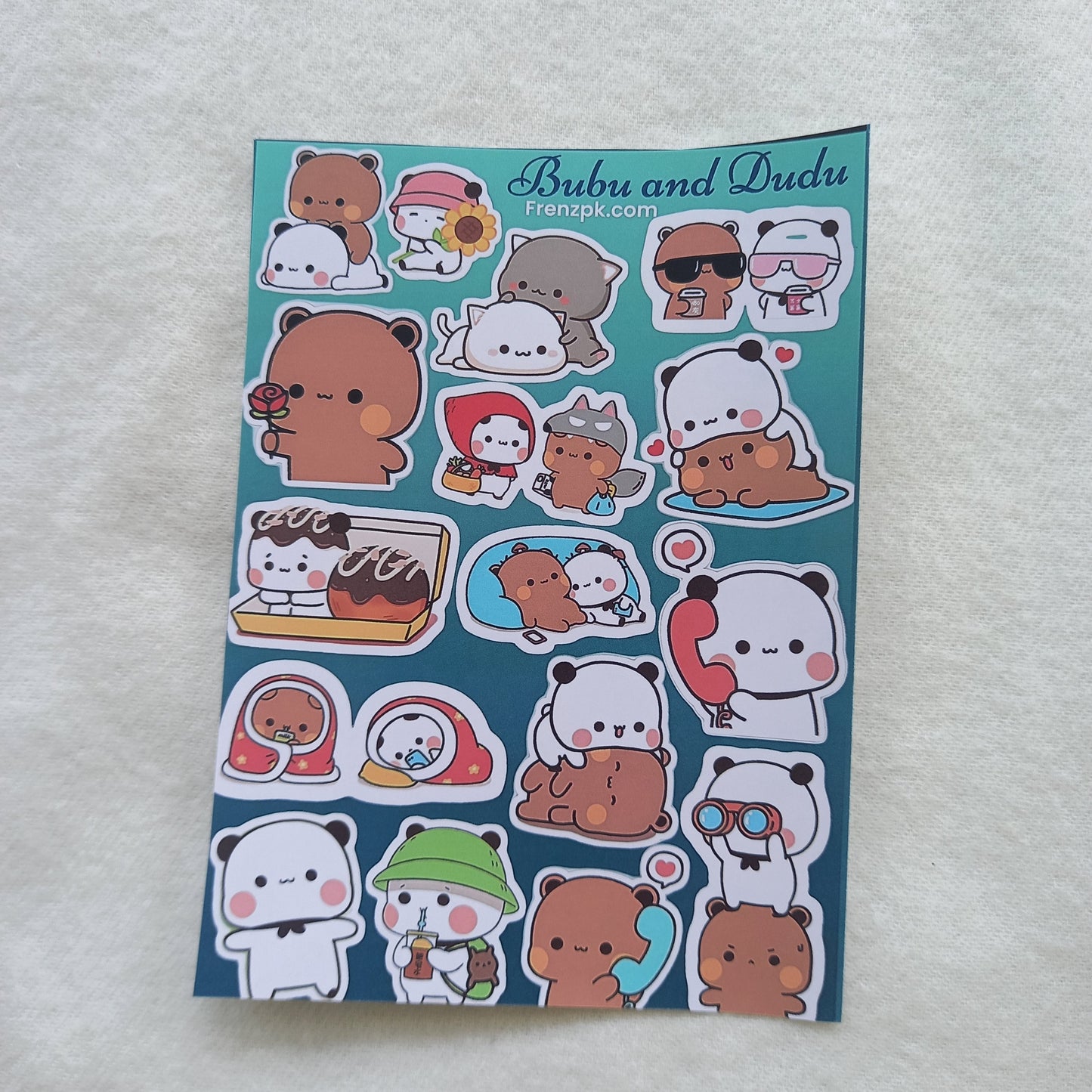 Bubu and Dudu Uncut Sticker Sheets (Pack of 4)