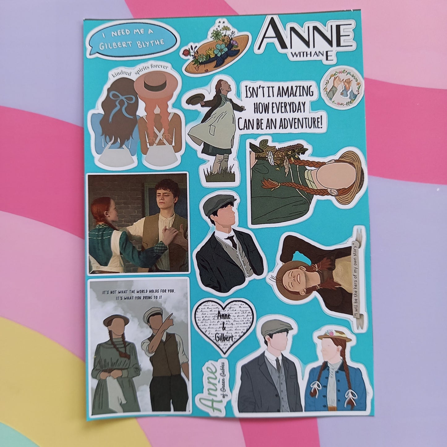 Anne with an E Uncut sticker sheet