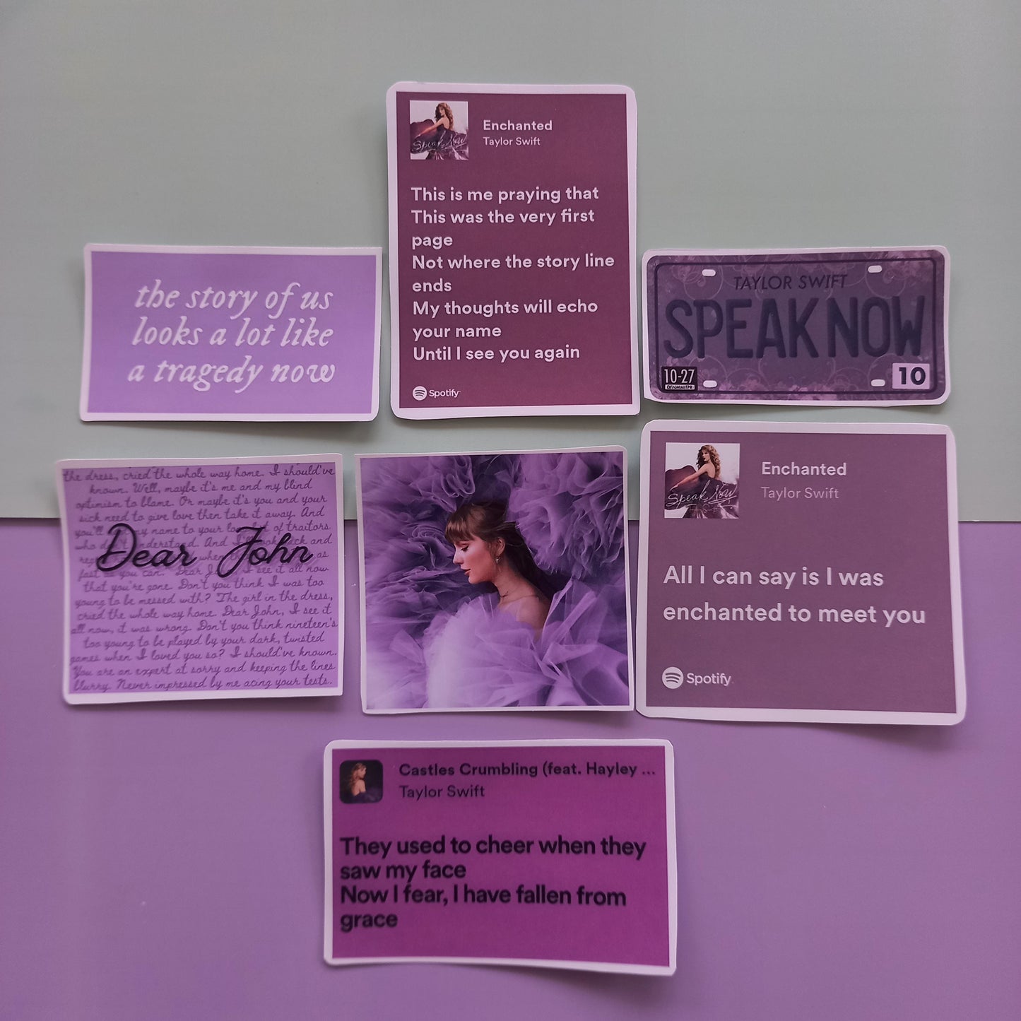 Taylor Swift Speak Now Laptop Stickers - Pack of 7