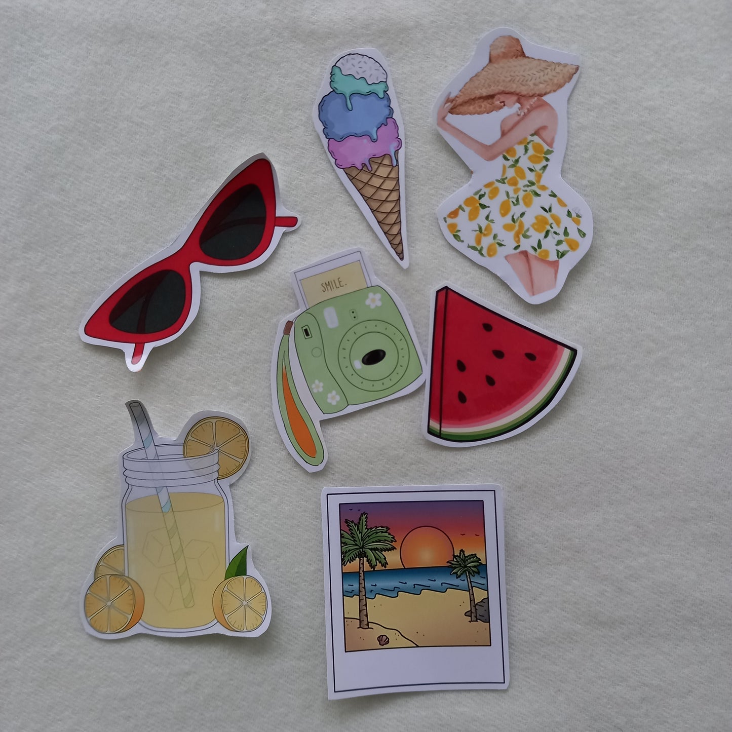 Summer Vibes Stickers - Pack of 7