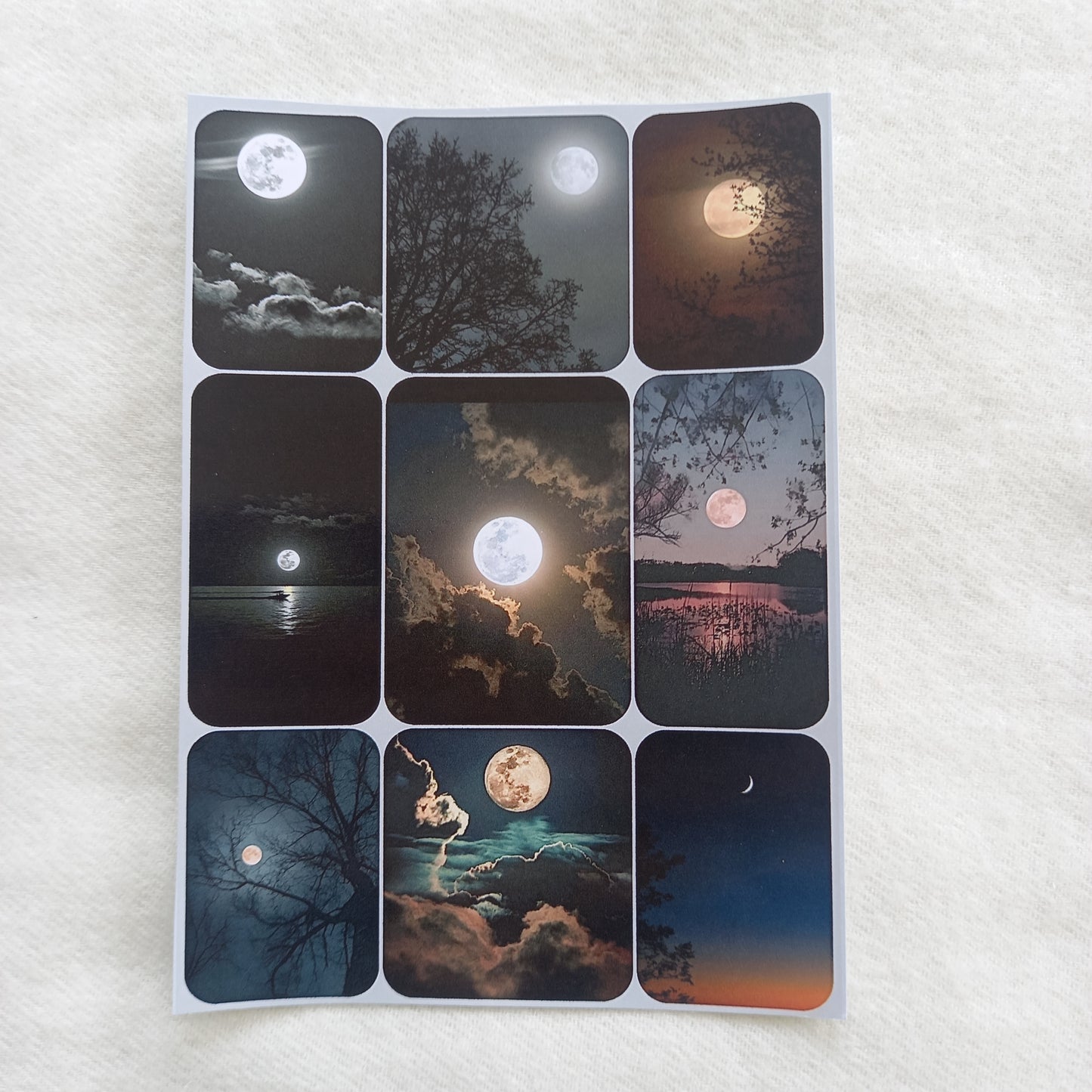 Moon Uncut Sticker Sheets (Pack of 4)