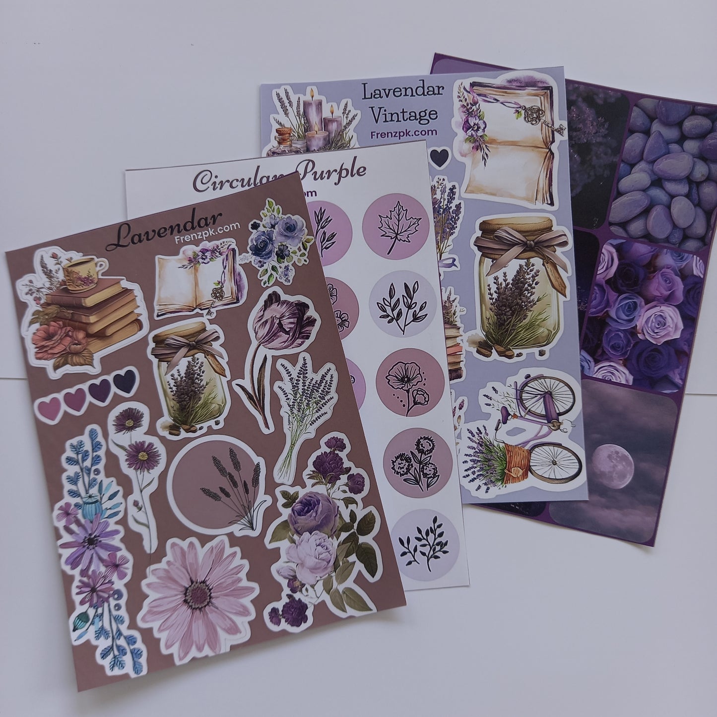 Lavendar Uncut Sticker Sheets (Pack of 4)