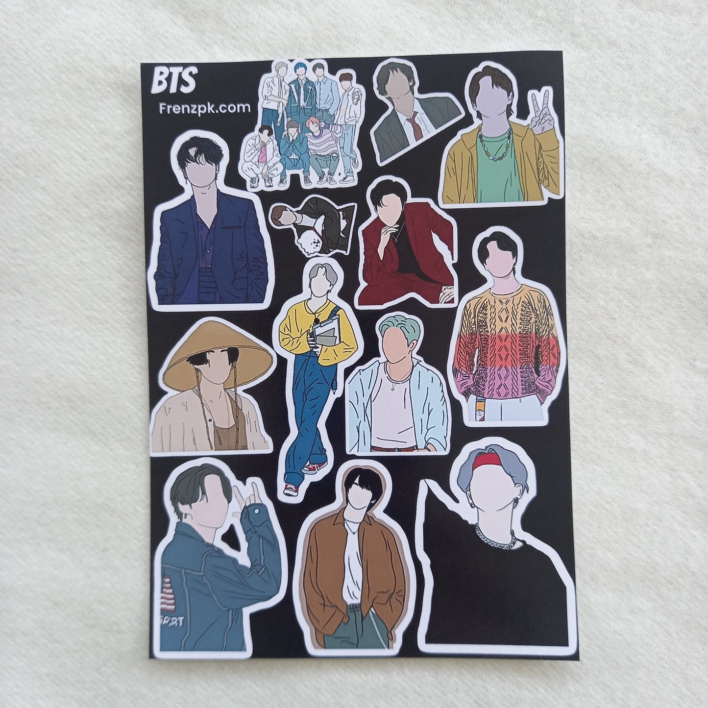 BTS Uncut Sticker Sheets (Pack of 4)