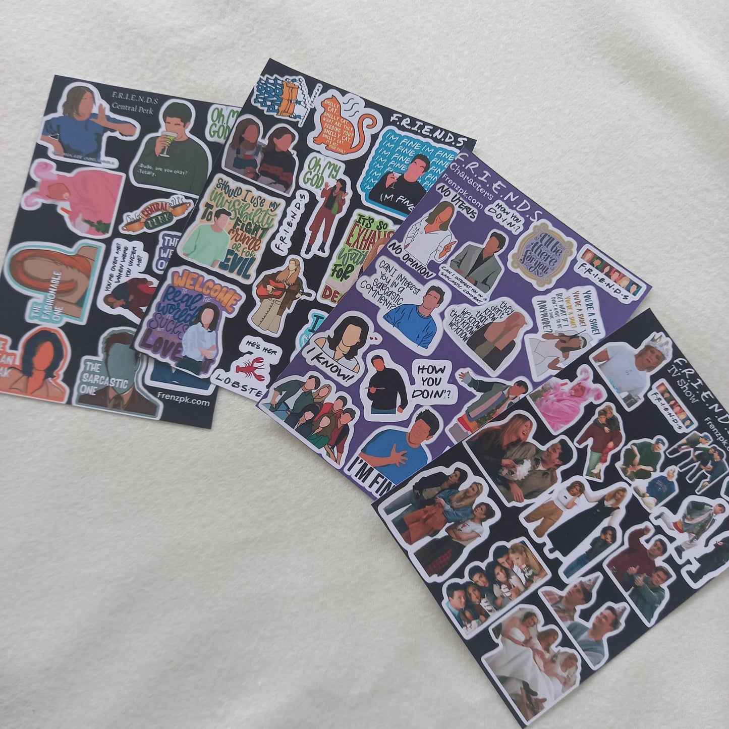 FRIENDS Uncut Sticker Sheets (Pack of 4)