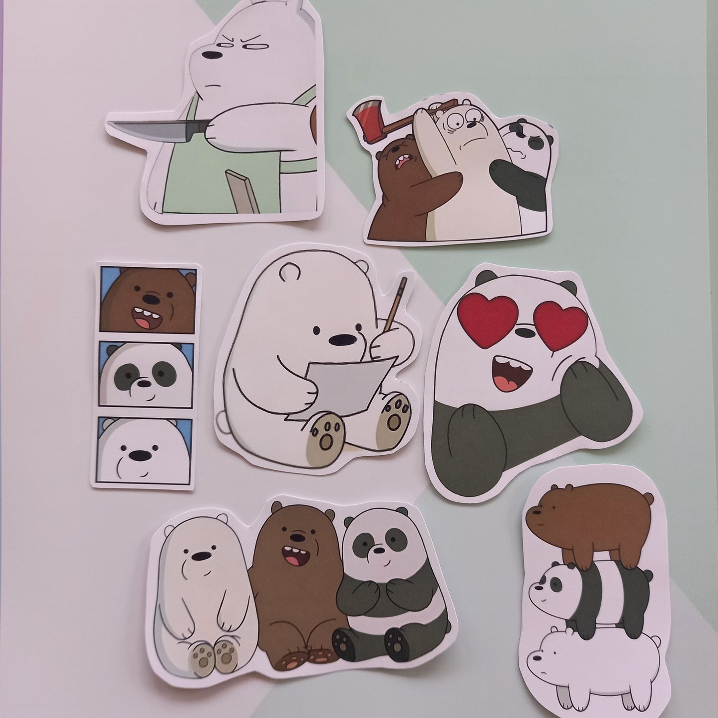 We bare bears Laptop Stickers - Pack of 7