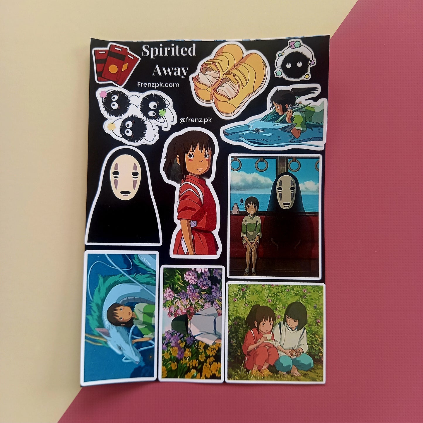 Spirited Away Uncut sticker sheet