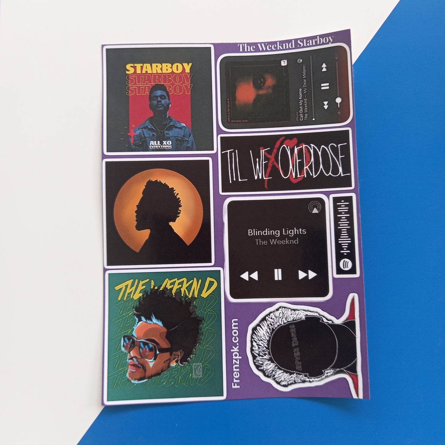 The Weeknd Uncut Sticker Sheets (Pack of 4)