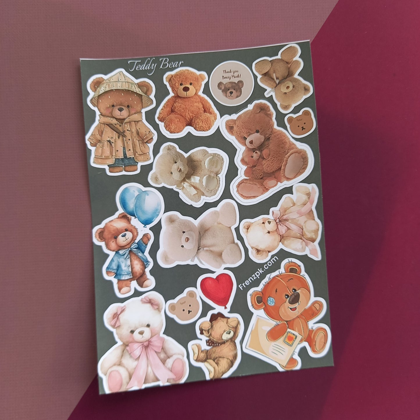 Brown Uncut Sticker Sheets (Pack of 4)