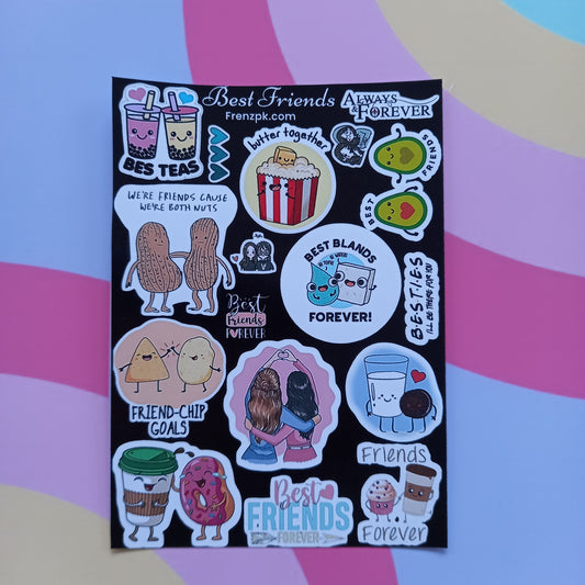 Best Friends Uncut sticker sheet