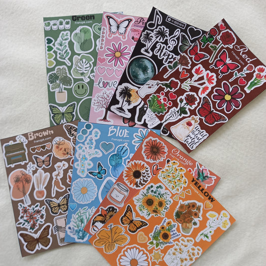 Colors Uncut Sticker Sheets (Pack of 8)