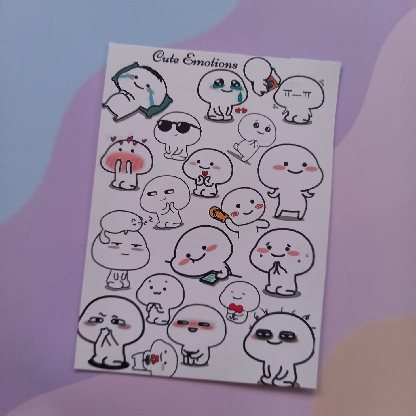 Cute Uncut Sticker Sheets (Pack of 4)