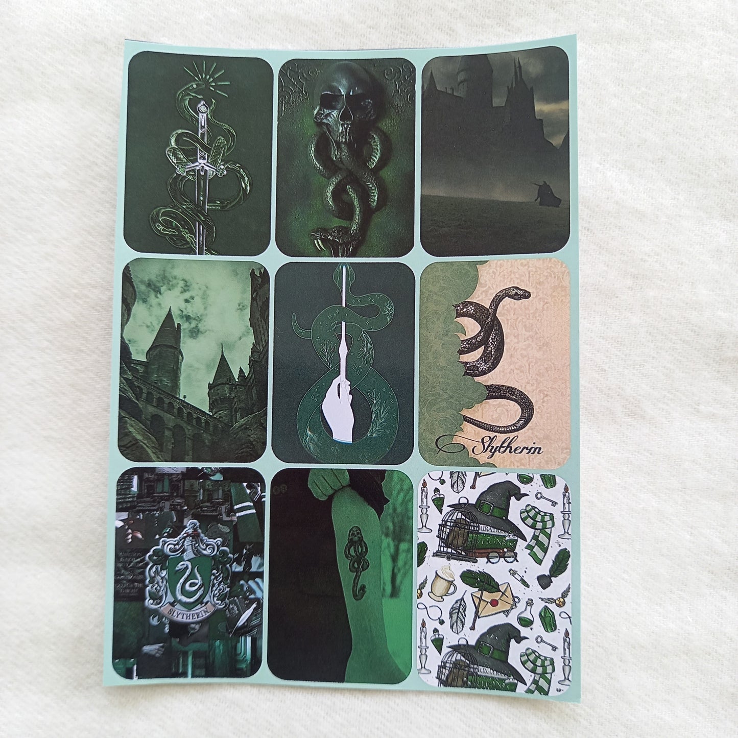 Slytherin Uncut Sticker Sheets (Pack of 4)