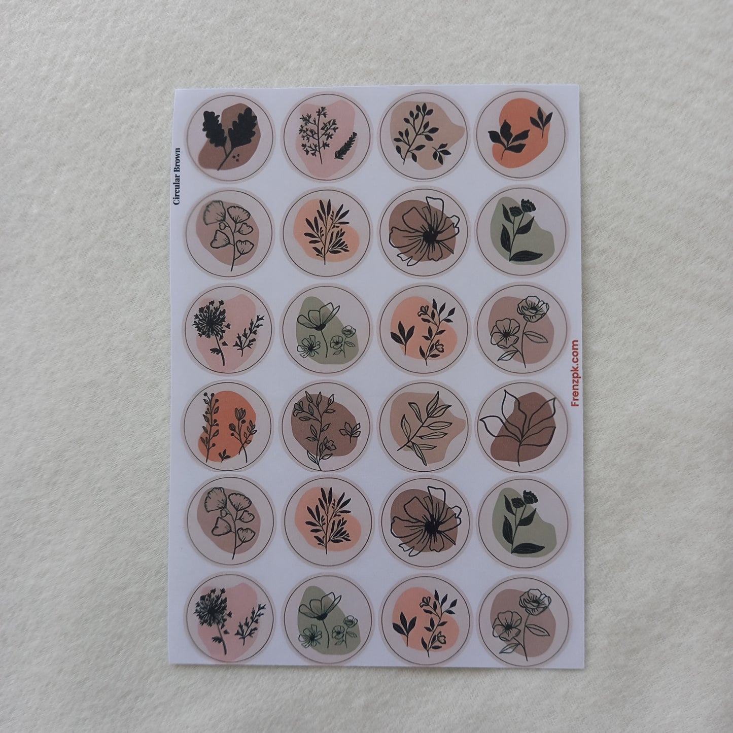 Circular Uncut Sticker Sheets (Pack of 4)