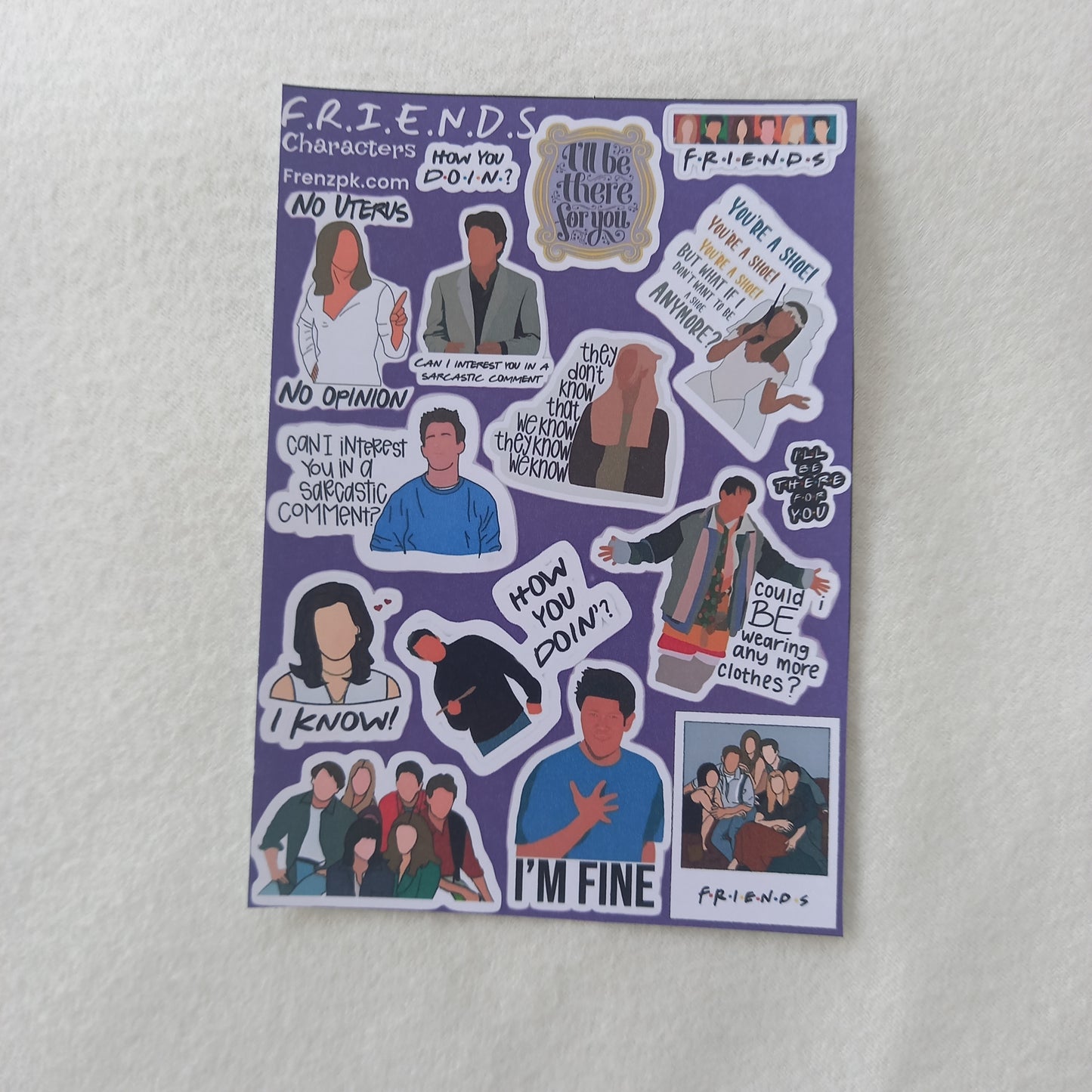 FRIENDS Uncut Sticker Sheets (Pack of 4)