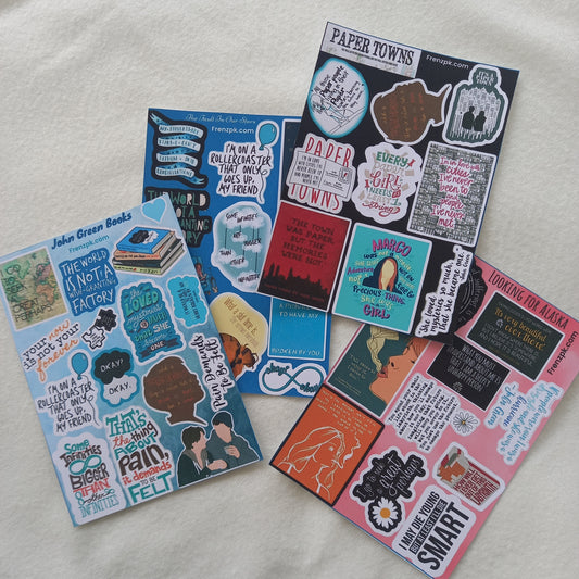 John Green Uncut Sticker Sheets (Pack of 4)