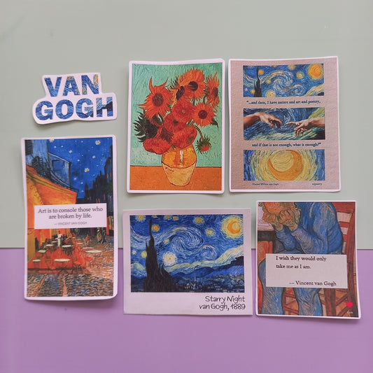 Van Gogh Laptop Stickers - Pack of 6