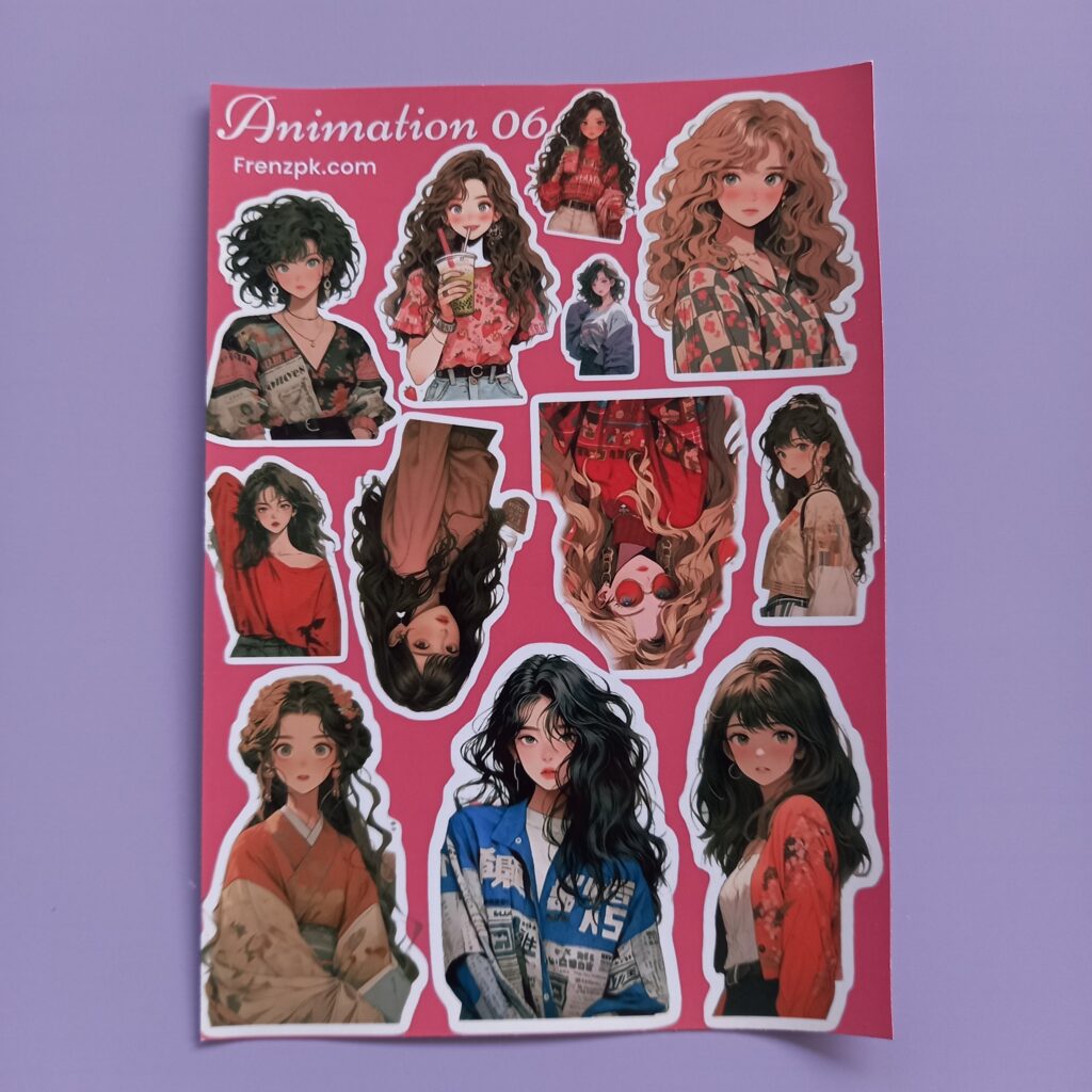 Animation 06 UNCUT Sticker Sheet A6 size