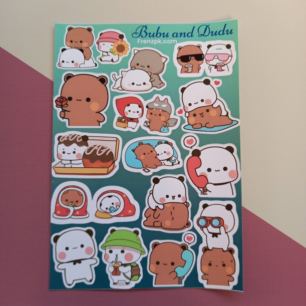 Bubu and dudu - UNCUT sticker sheet A6 size