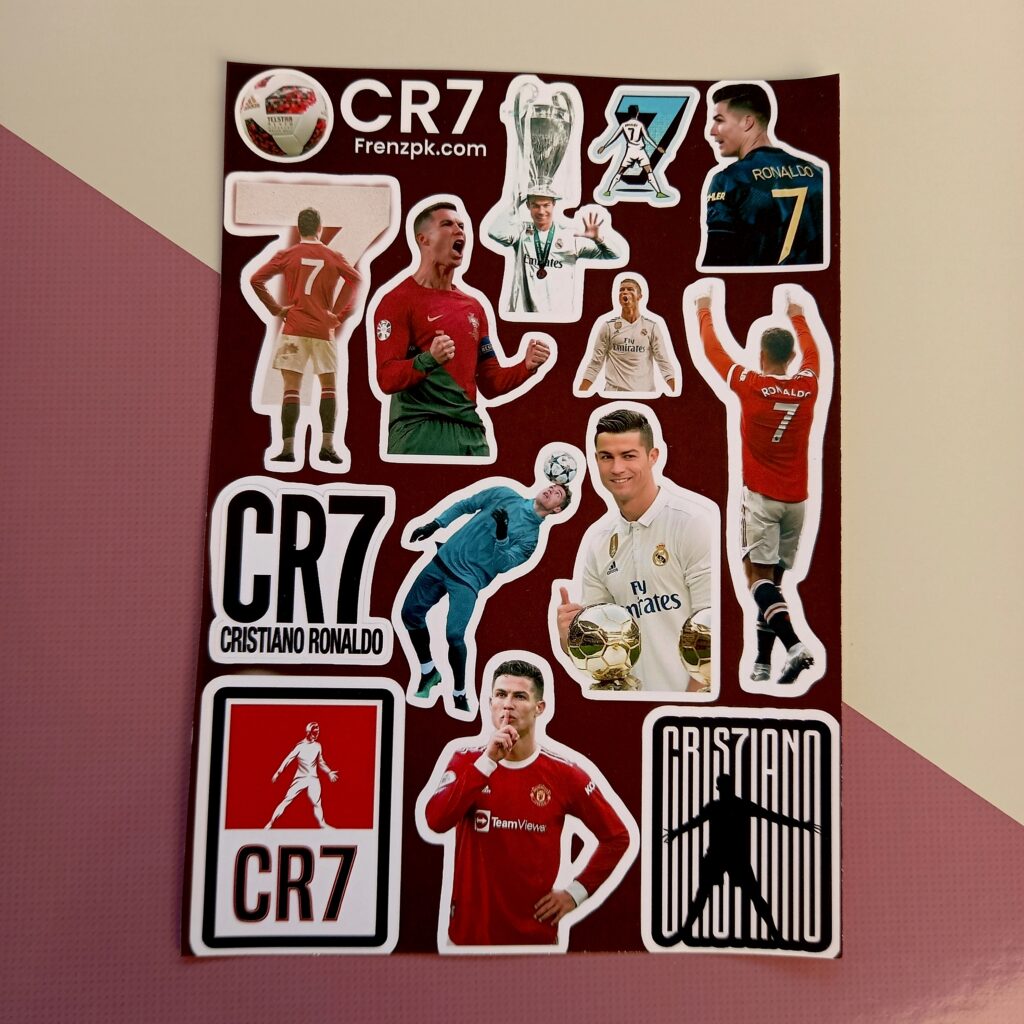 CR7 Ronaldo - UNCUT sticker sheet A6 size