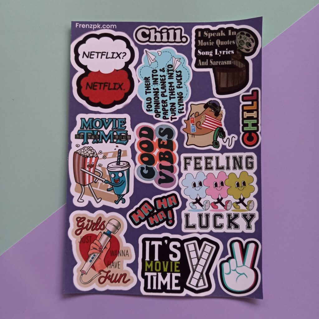 Chill - UNCUT sticker sheet A6 size