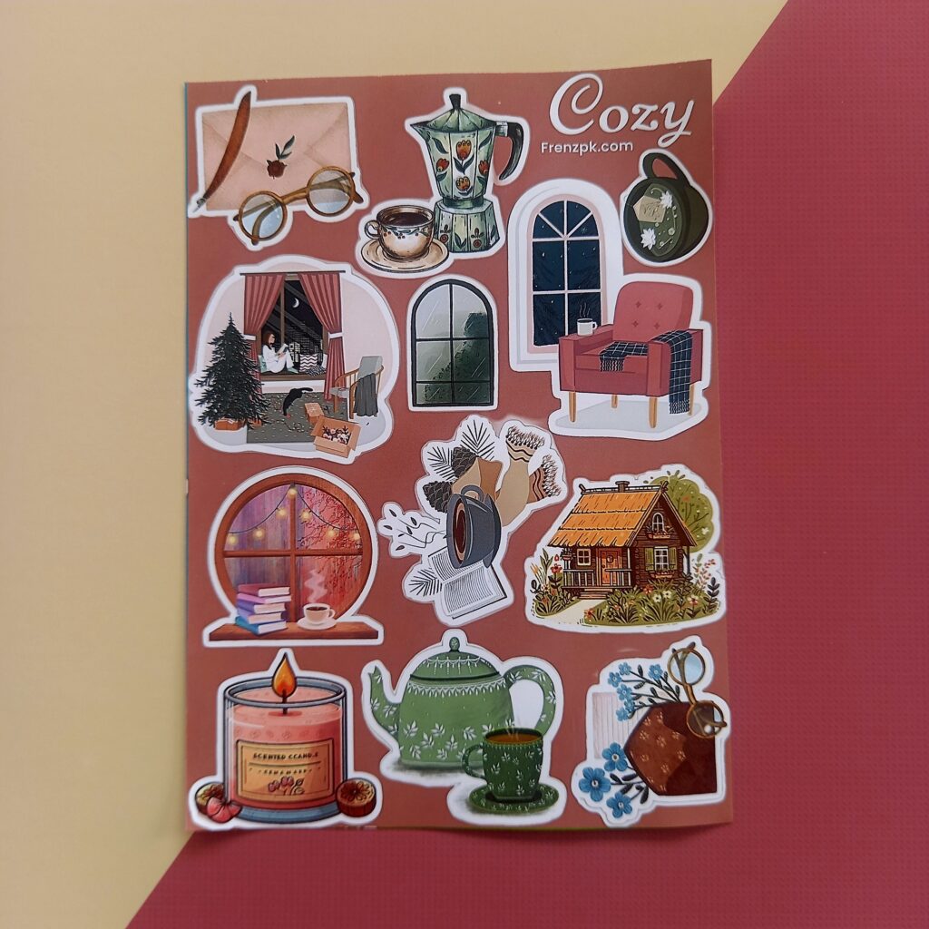 Cozy - UNCUT sticker sheet A6 size