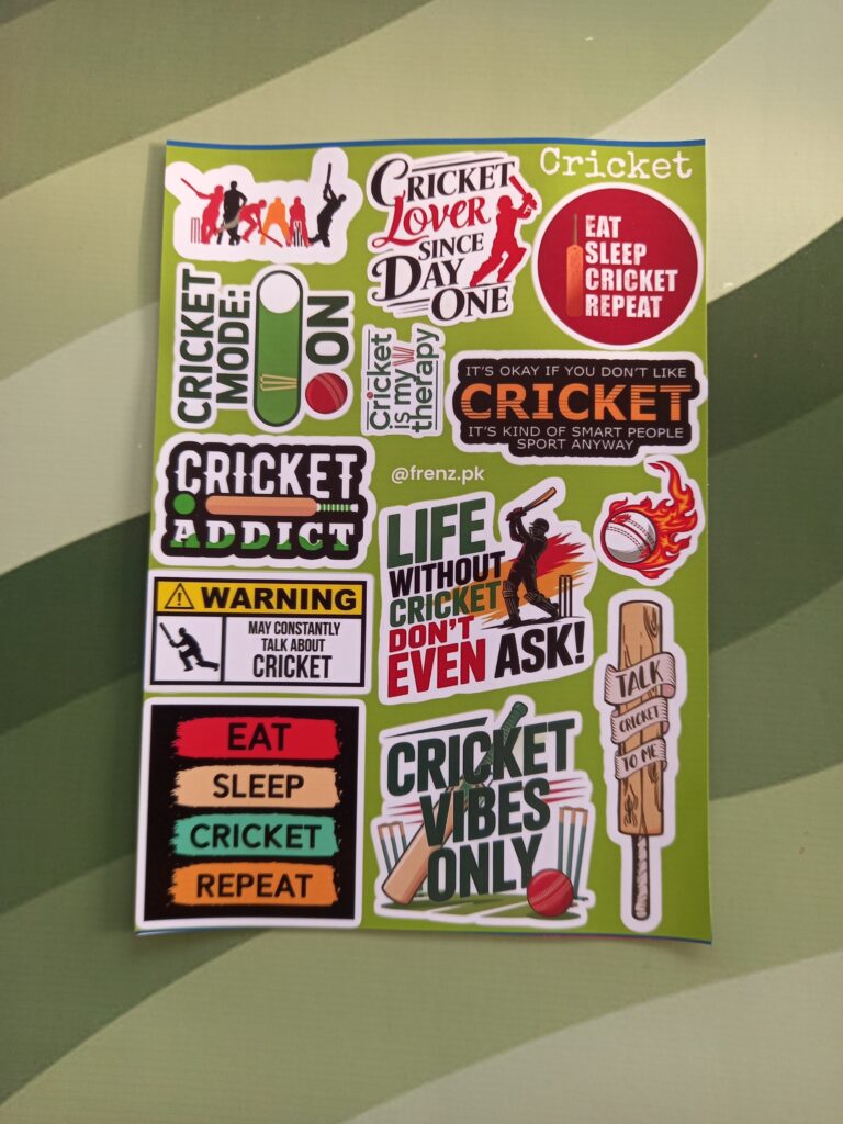 Cricket - UNCUT sticker sheet A6 size