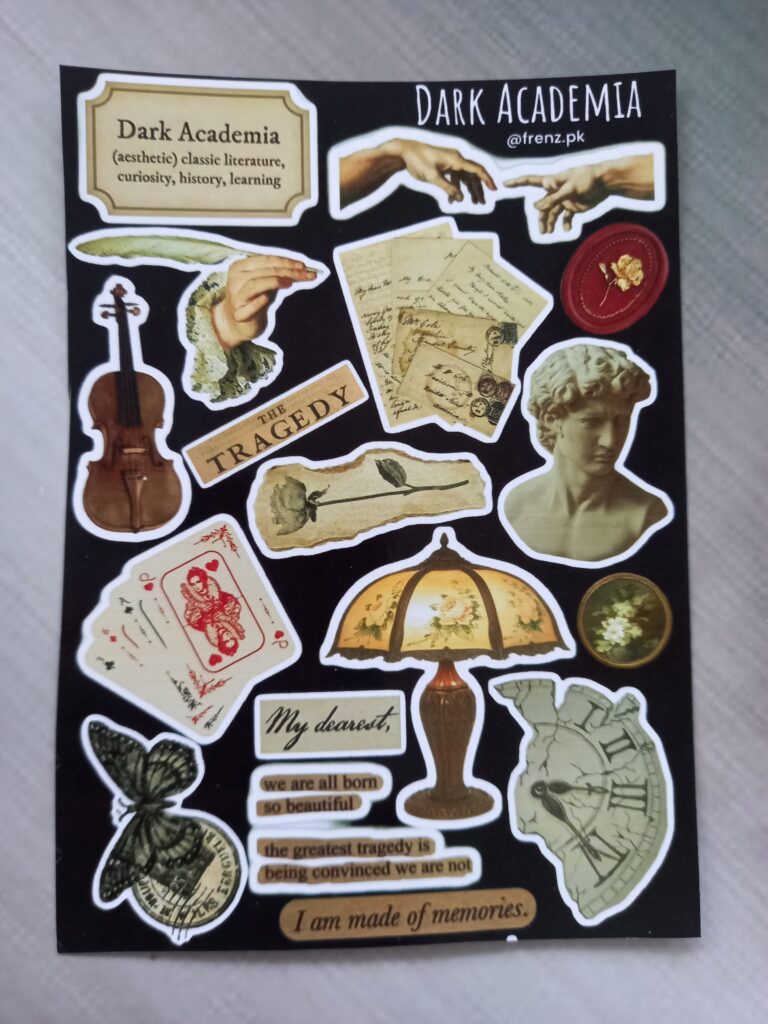 Dark Academia - UNCUT sticker sheet A6 size