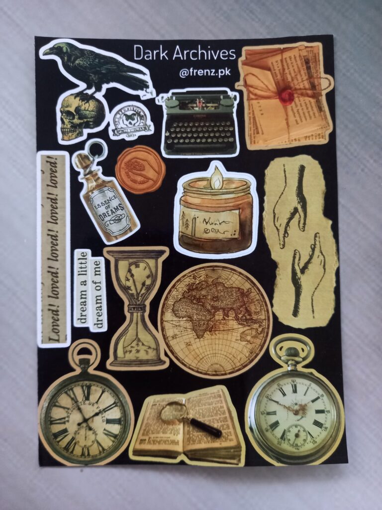 Dark Archives - UNCUT sticker sheet A6 size