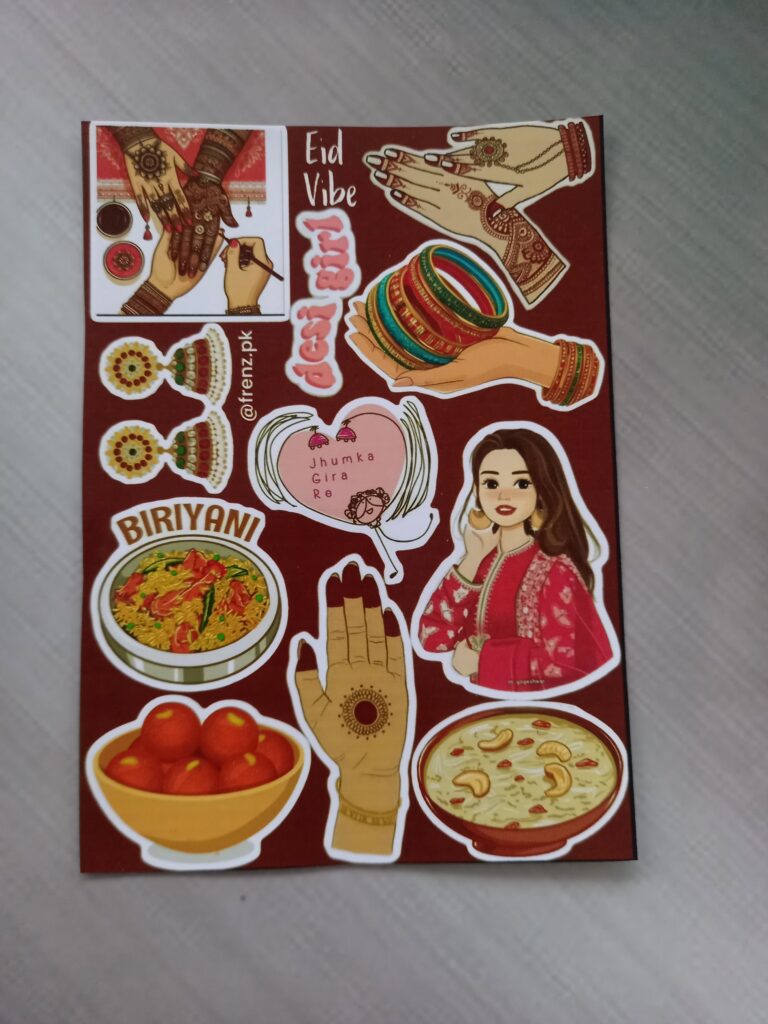 Eid Vibe - UNCUT sticker sheet A6 size