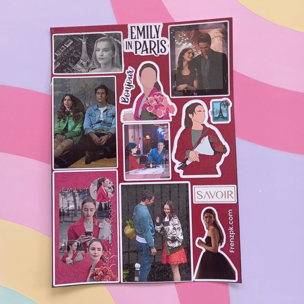 Emily in Paris - UNCUT sticker sheet A6 size