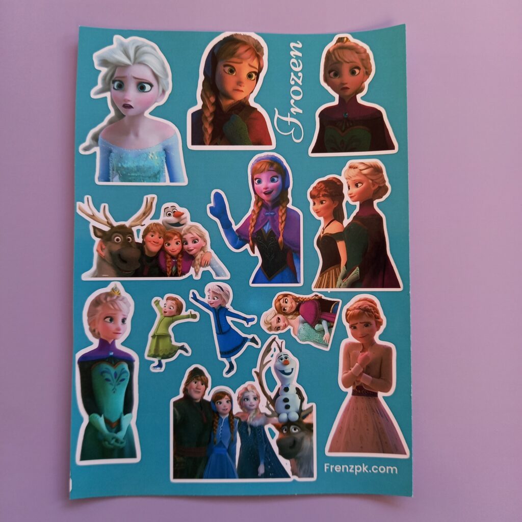 Frozen - UNCUT sticker sheet A6 size