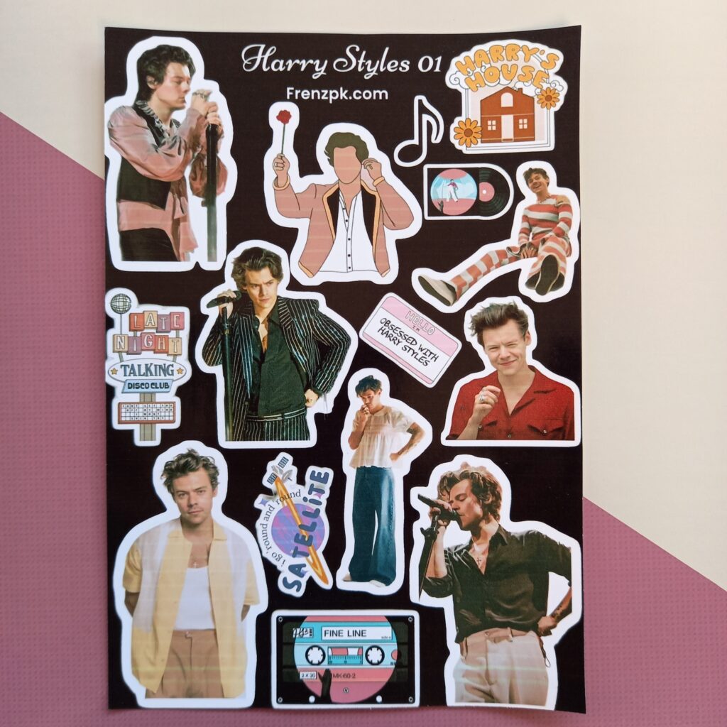 Harry Styles 01 - UNCUT sticker sheet A6 size