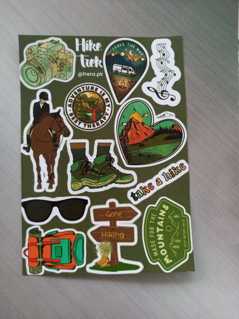 Hike Trek - UNCUT sticker sheet A6 size