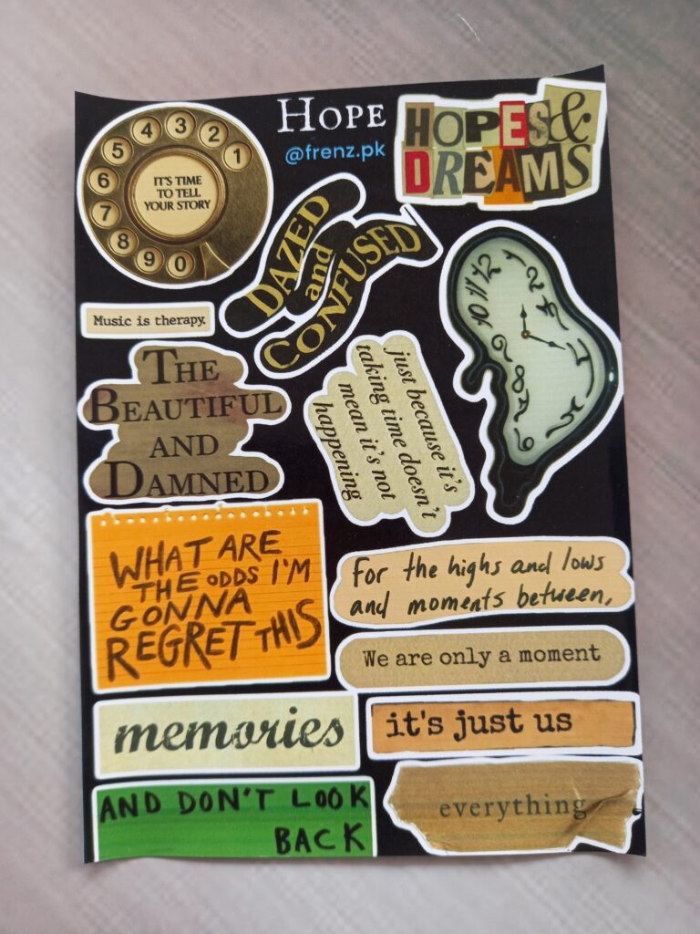 Hope - UNCUT sticker sheet A6 size