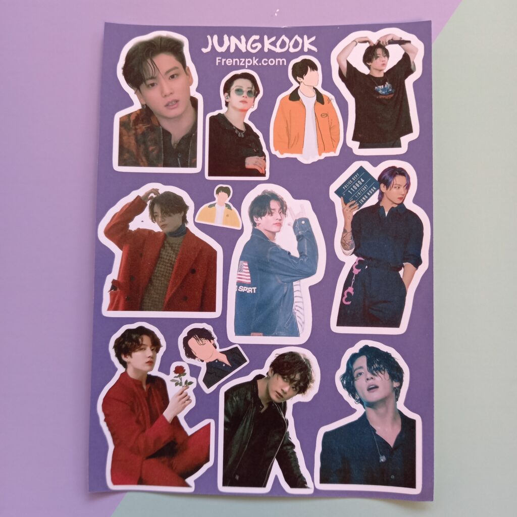 Jungkook - UNCUT sticker sheet A6 size