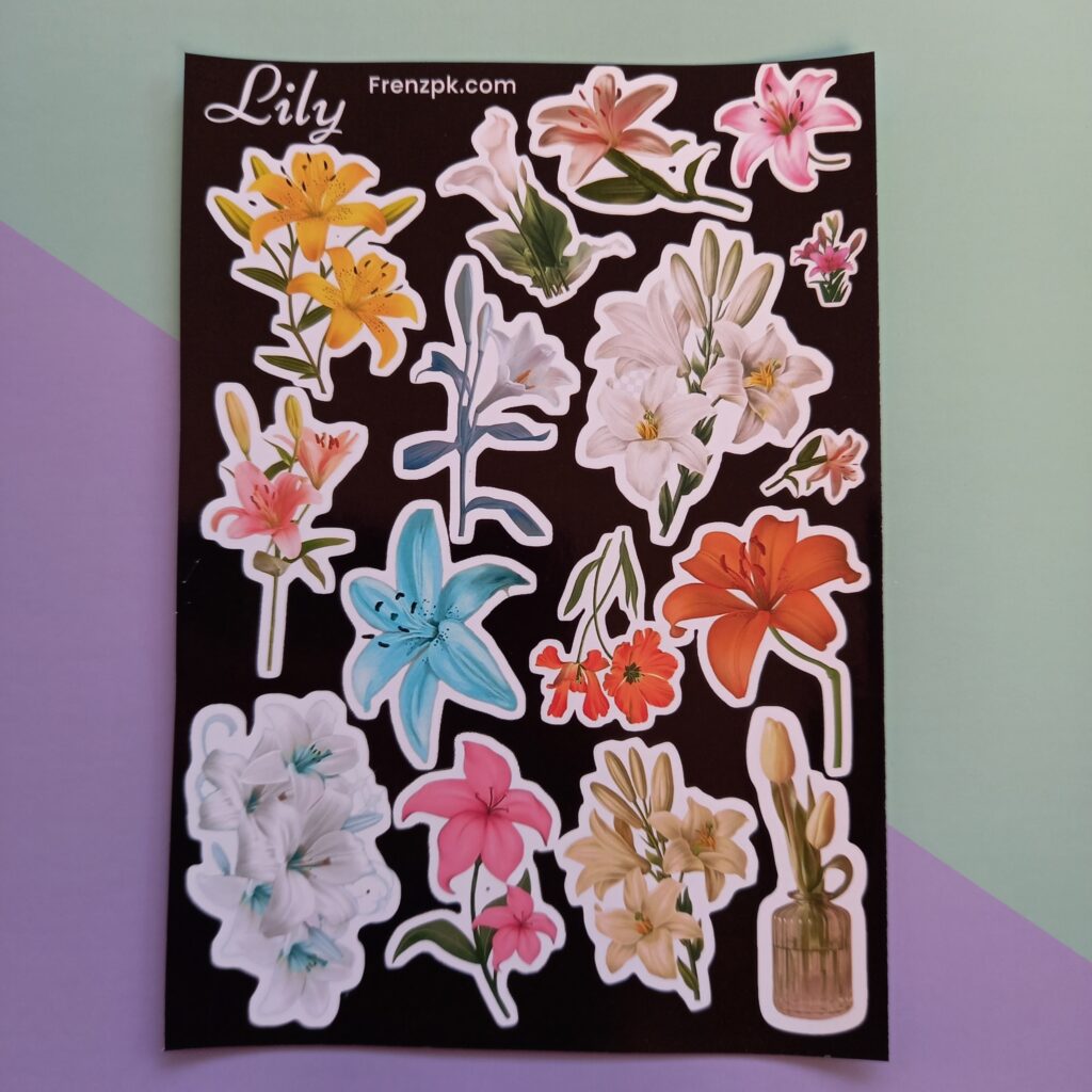 Lily - UNCUT sticker sheet A6 size