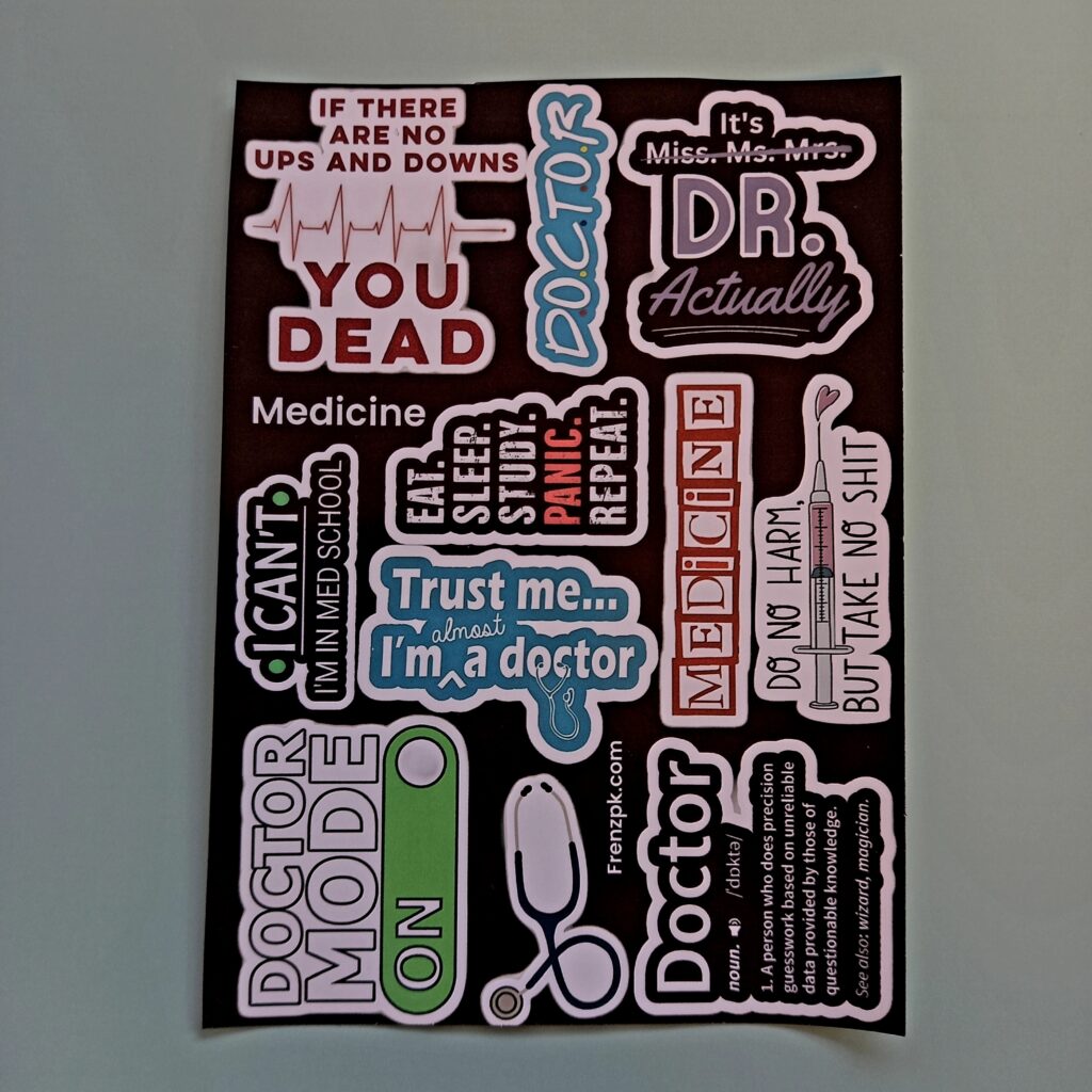 Medicine - UNCUT sticker sheet A6 size