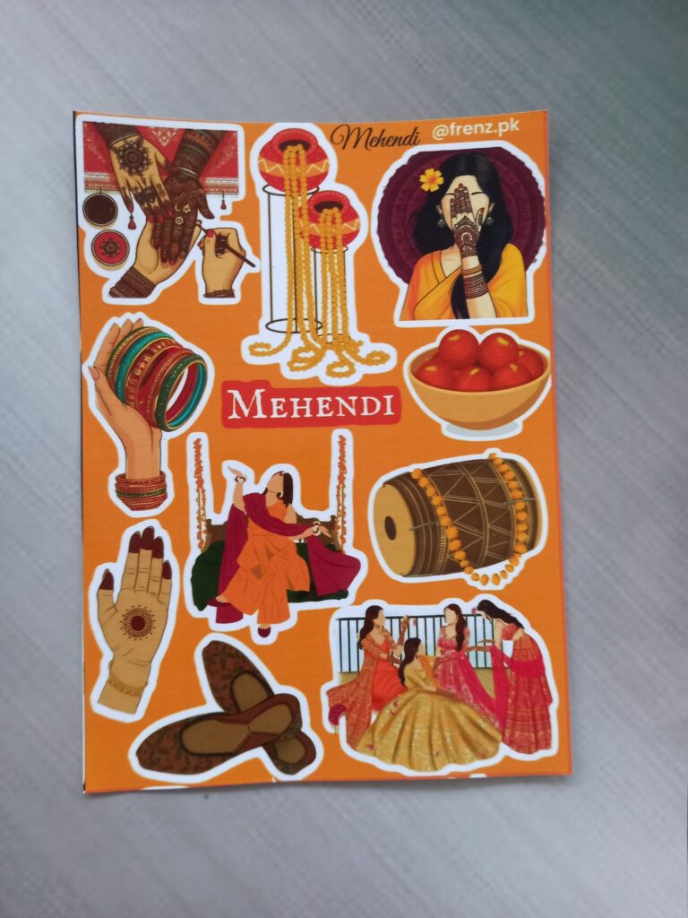 Mehendi - UNCUT sticker sheet A6 size