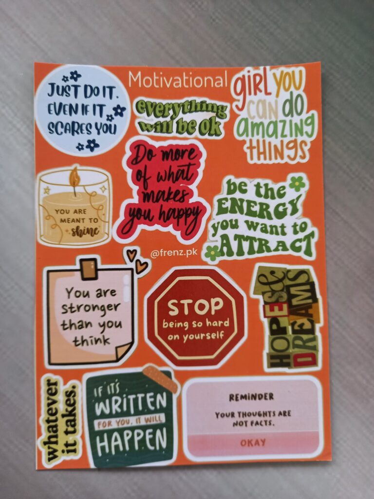 Motivational - UNCUT sticker sheet A6 size