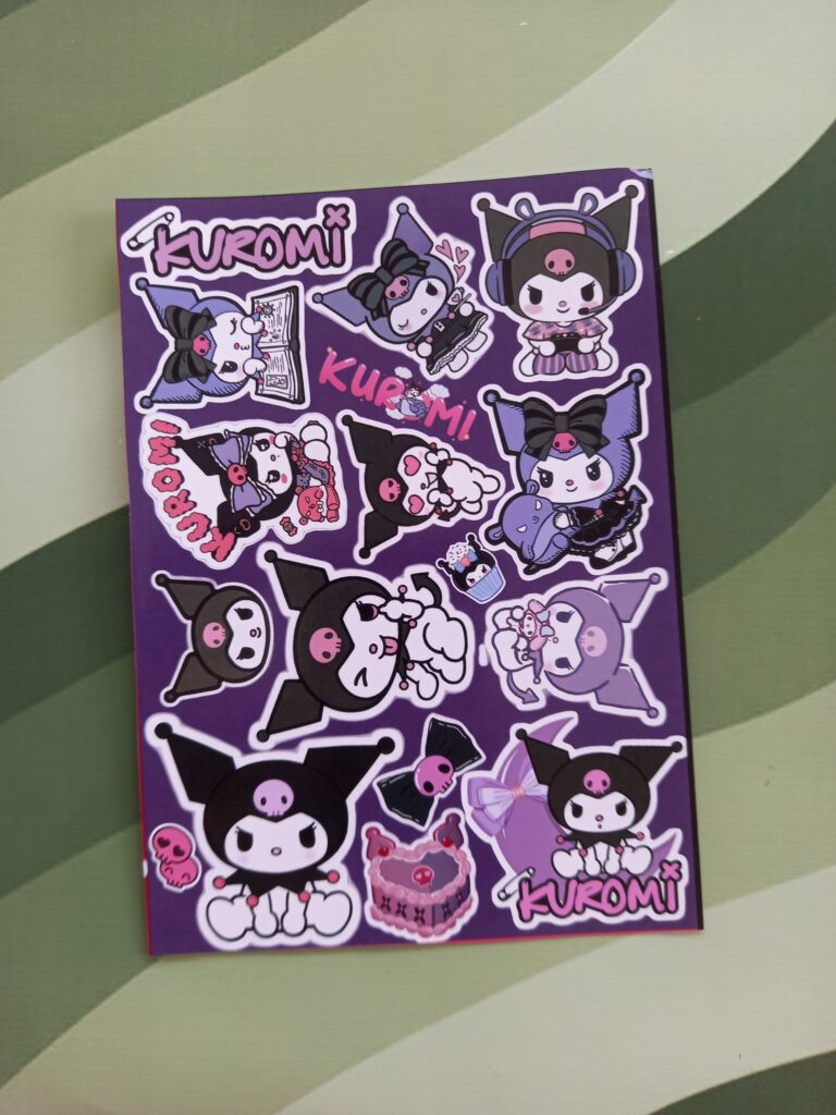 Kuromi - UNCUT sticker sheet A6 size