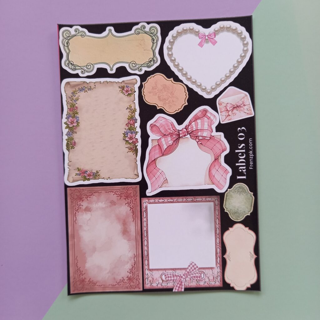Labels 03 - UNCUT sticker sheet A6 size