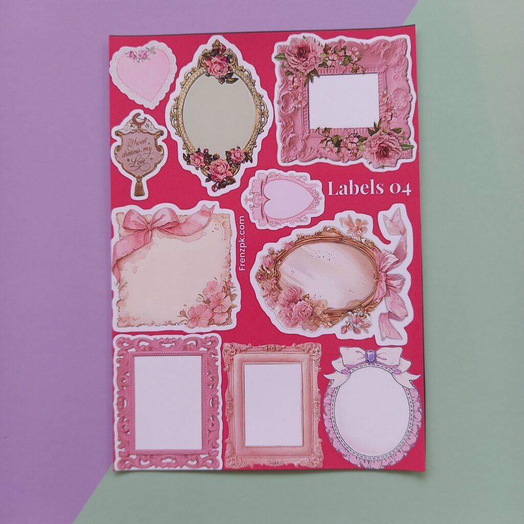 Labels 04 - UNCUT sticker sheet A6 size