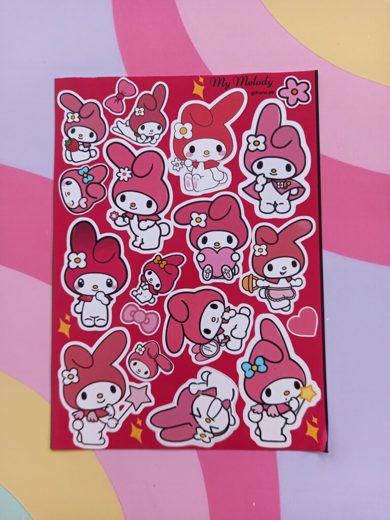 My Melody - UNCUT sticker sheet A6 size
