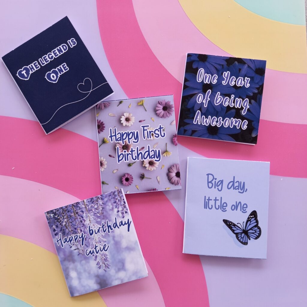First Birthday Mini Cards